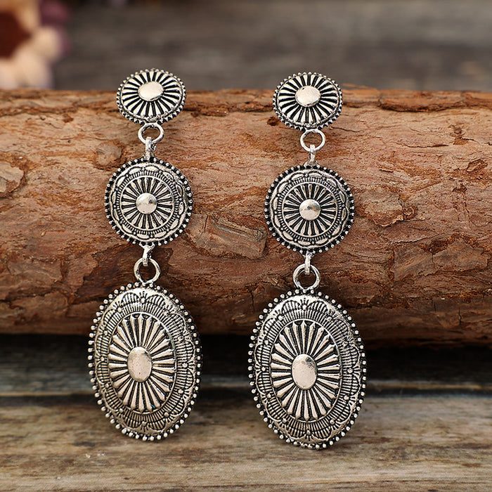 Wholesale New retro pumpkin patterned earrings