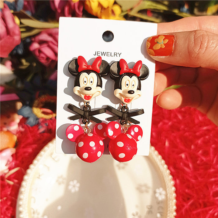 Wholesale Cartoon Polka Dot Resin Earrings JDC-ES-Xingj056