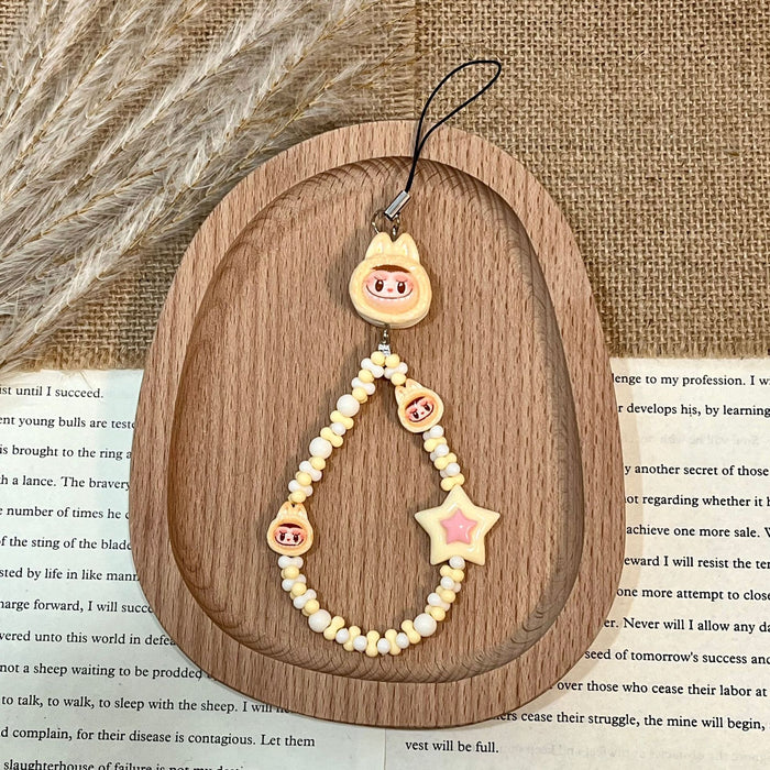 Wholesale mobile phone chain DIY design long key chain original matching bag pendant resin pendant
