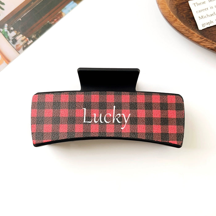 Wholesale Pu Printed Shark Clip Western Style Retro Leather Hairpin Hair Grabber Hair Accessories