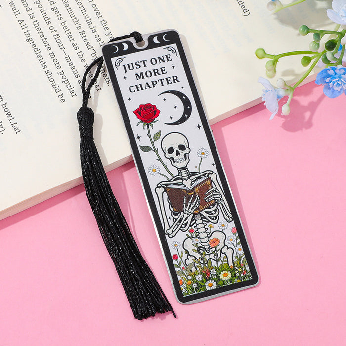 Wholesale Skull Design Cultural and Creative Stainless Steel Reading Bookmark
