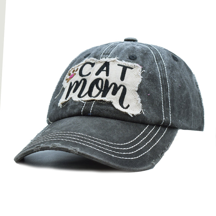 Wholesale Distressed Washed Patch Baseball Cap
