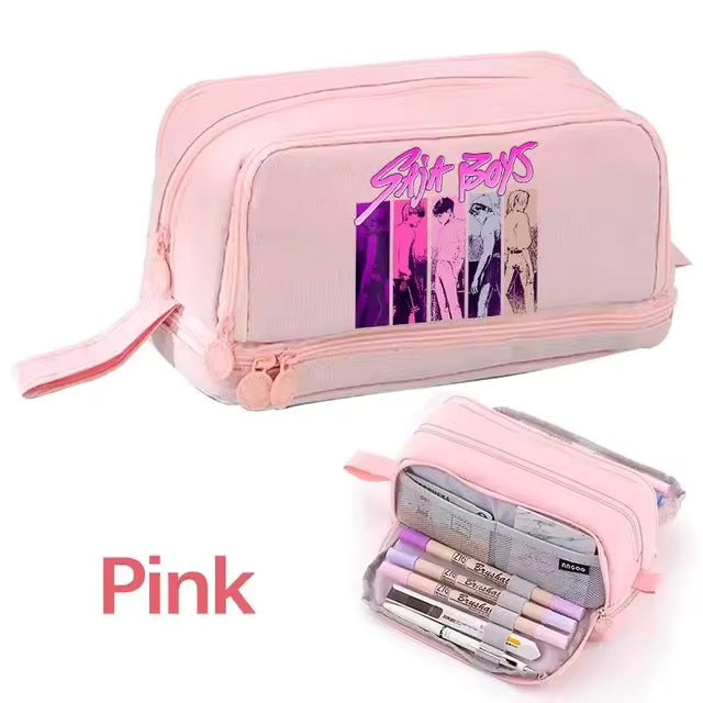 Wholesale Fashion Polyester Cartoon Pencil Case Multifunctional Stationery Pouch Cute School Bag