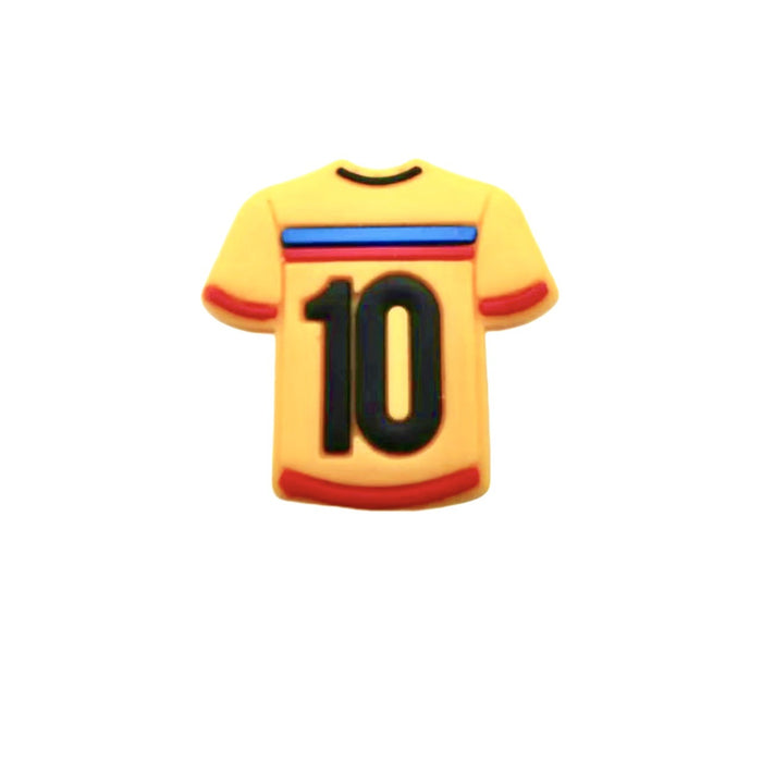 Wholesale Football themed cartoon hole shoes, flower shoe buckles, DIY detachable shoe decoration accessories wholesale PVC soft rubber