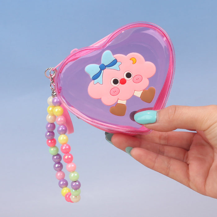 Wholesale Cute Cloud Design Transparent PVC Wallet Trendy Coin Purse Fashion Accessory For Gift And Resale