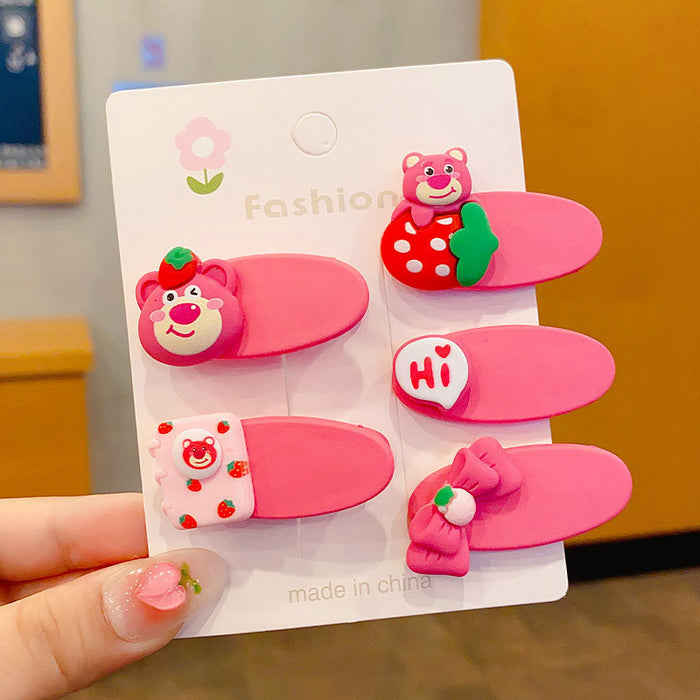 Wholesale Strawberry Bear Hair Clip - Stylish Cartoon Resin Hair Accessory for Everyday Styling Gift
