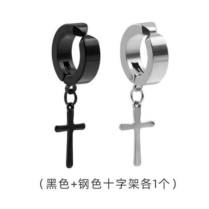 Wholesale No ear holes, titanium steel ear clips that do not fade, male ear bone clips, female versatile, high-end, simple, trendy ear hole earrings