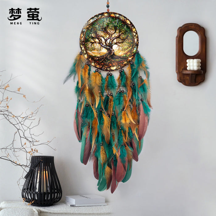 Wholesale Dreamcatcher Feather Wind Chime Tree of Life Garden Decorative Accessory MOQ≥2