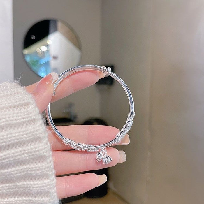 Wholesale Small and niche solid push-pull adjustable relief bracelet