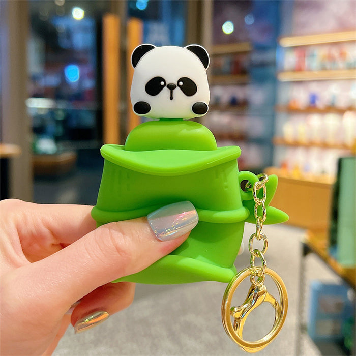 Wholesale  Cartoon cute  Keychain Decompression  Car Key Pendant Schoolbag Panda Pendant  Key Chain