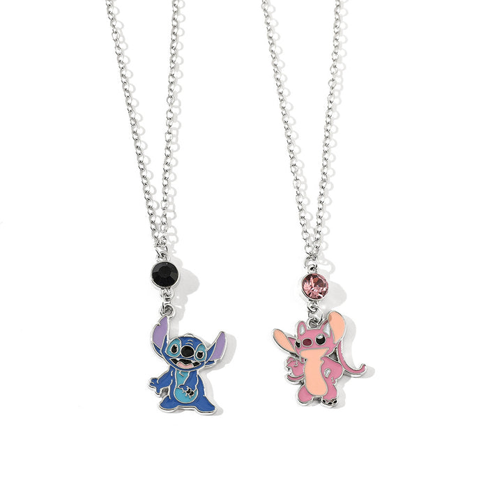 Wholesale Cute cartoon couple pendant necklaces