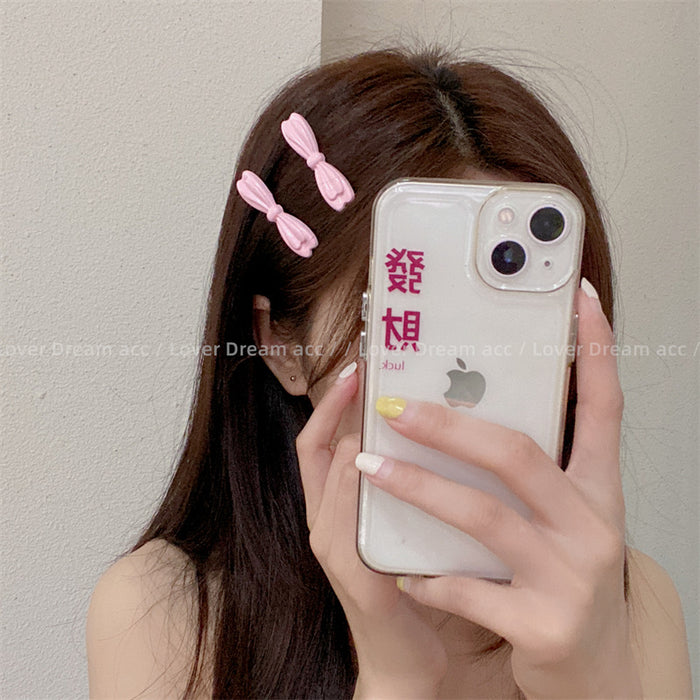 Wholesale New bow metal hair clip with cute side bangs and hair accessories