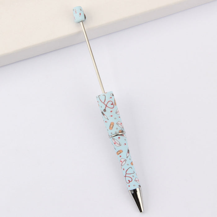 Wholesale DIY Beadable Pens  Cow Leopard Print  DIY for Beaded Plastic Pen JDC-PN-JinBN001