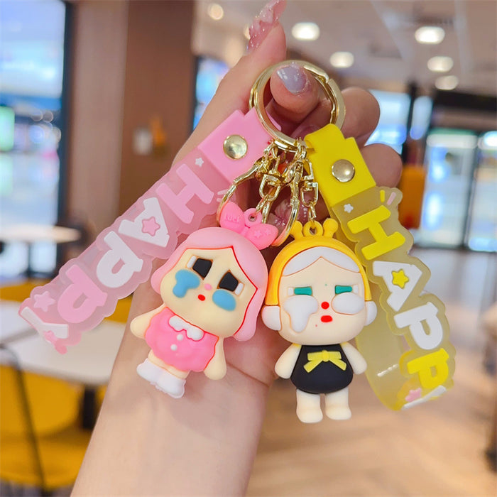 Wholesale Crying Doll Keychain Pendant Cute PVC Cartoon Bag Charm Gift Boutique Resale