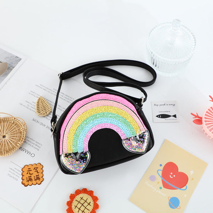 Wholesale Silicone Macaron Color Rainbow Children's Messenger Bag JDC-SD-HuHong002