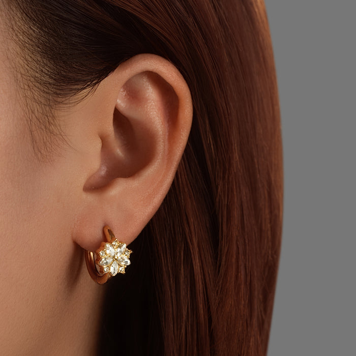 Wholesale Simple Tassel Small and Stylish Zircon-Encrusted Bow Stainless Steel Earrings for Women Trendy 18K Hoop Earrings Versatile