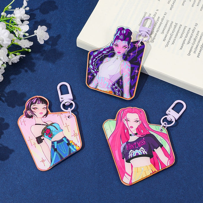 Wholesale K-Pop Cute Cartoon Acrylic Keychain