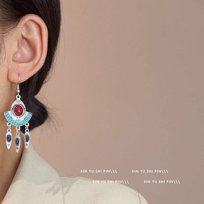 Wholesale Tassel earrings with retro temperament, nostalgic and exaggerated, versatile earrings
