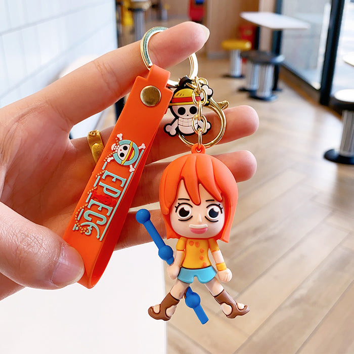 Wholesale Silicone Cartoon Doll Keychain JDC-KC-MingT224