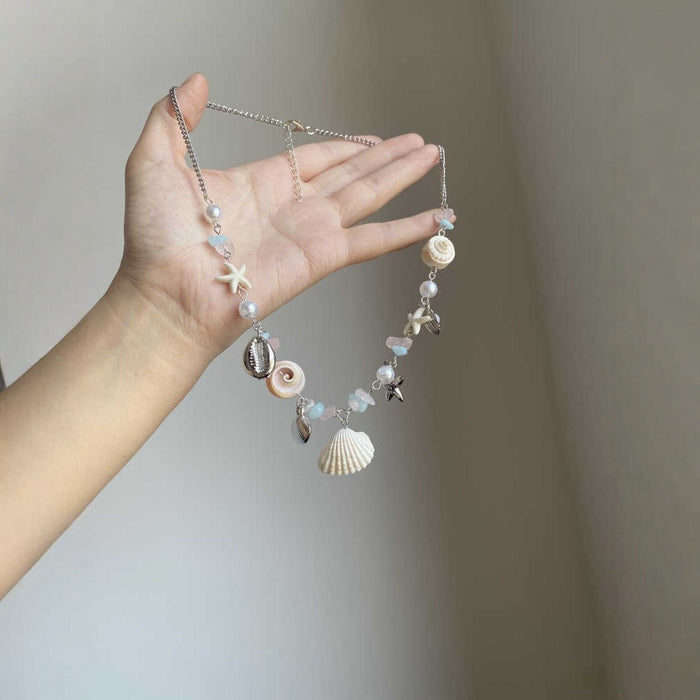 Wholesale Shell Starfish Pearl Necklace Women's Clavicle Chain Accessories