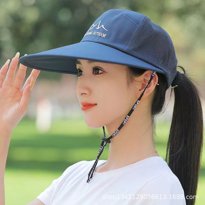 Wholesale Sunshade duckbill cap, outdoor cycling cap, men's casual breathable sun protection fishing sun baseball cap