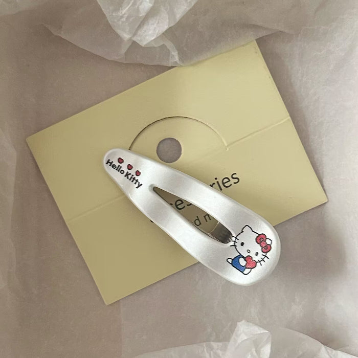 Wholesale Silver Cat Triangle Wave Hairpin Japanese Sweet Versatile Girl Duckbill Hair Clip Hair Accessory