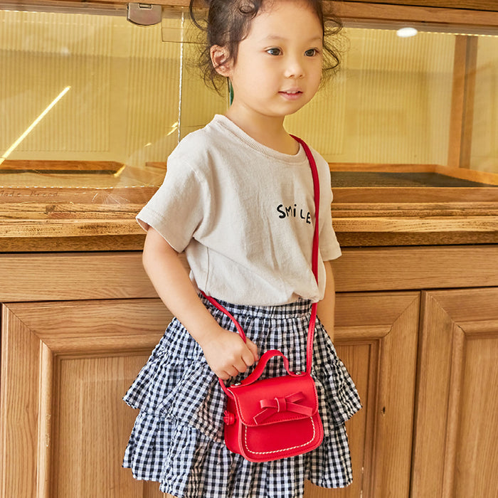 Wholesale PU New Fashion Mini Bow Personalized Children's Mini Crossbody Bag JDC-SD-YuanDuo057