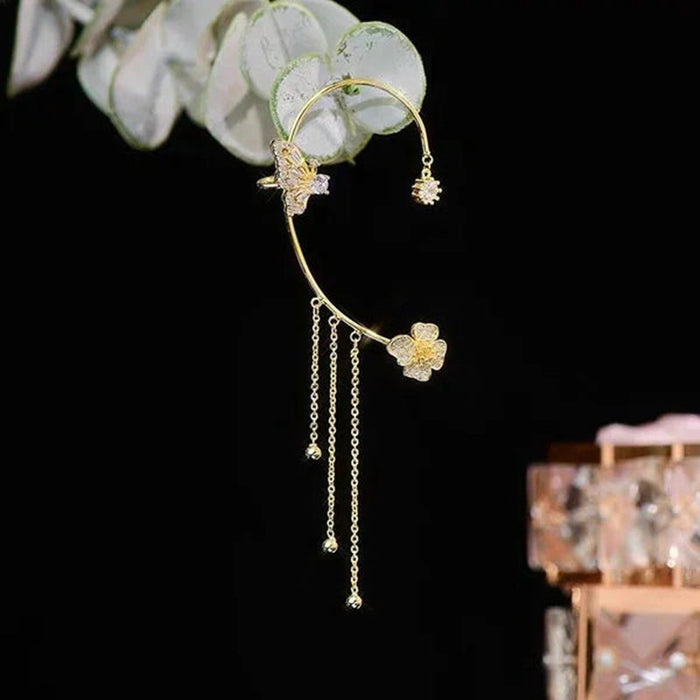 Wholesale Butterfly Ear Hanging Women's Temperament High End No Ear Hole Earrings Design Earrings