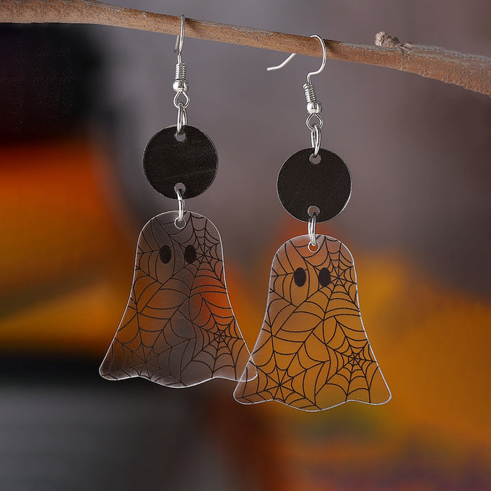 Wholesale  Bat Ghost Splicing Pendant Earrings Acrylic Double-Sided Earrings  Earrings