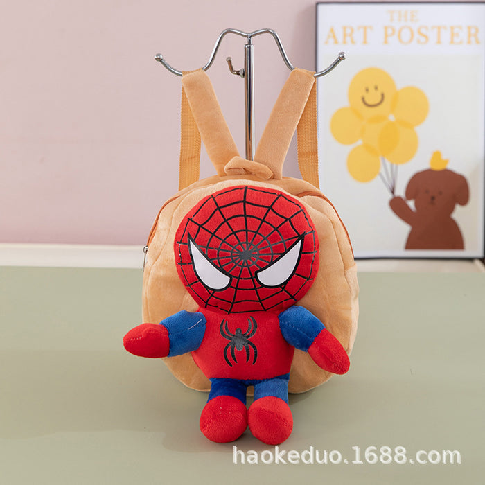 Wholesale Plush small backpack kindergarten school bag cartoon cute girl boy plush backpack