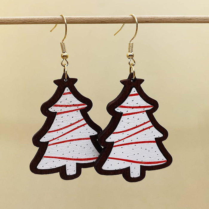 Wholesale Christmas lights,  red plaid acrylic earrings