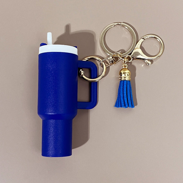 Wholesale Resin ice bullies cup keychain that can hold lip balm