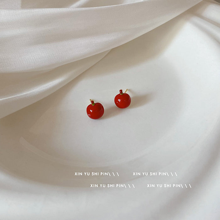 Wholesale Cherry earrings, niche creativity, simple and cute temperament, versatile earrings, new earrings