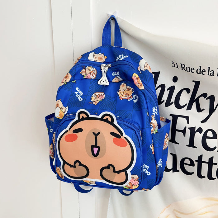 Wholesale New children's backpack with large capacity printed backpack to reduce weight