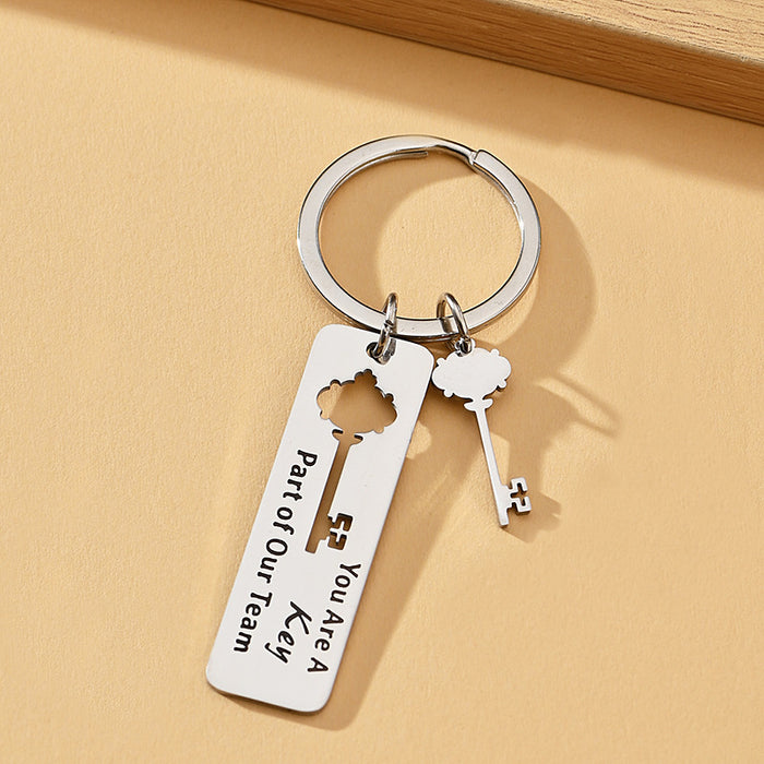 Wholesale You Are A Key Part of Our Stainless Steel Keychain JDC-KC-LinHeng005