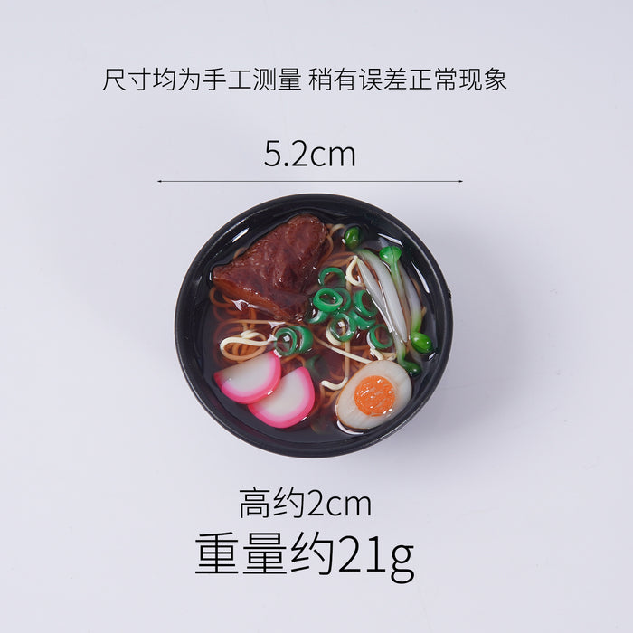 Wholesale PVC Simulated Seafood Ramen Keychain Bag Charm Decorative Accessory MOQ≥2