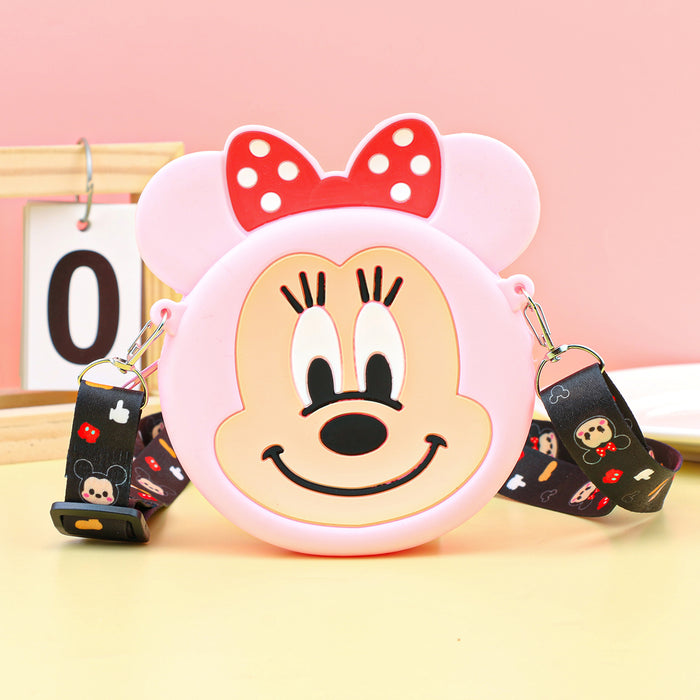 Wholesale Cartoon Silicone Zip Coin Purse for Kids Cute Crossbody Bag for Earphones MOQ≥5