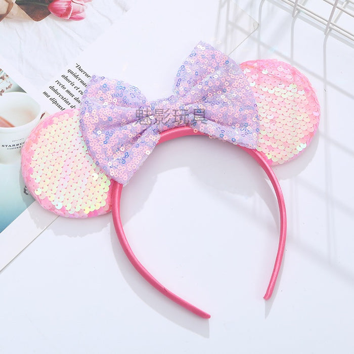 Wholesale Sequin Cartoon Bow Headband JDC-HD-MeiY012