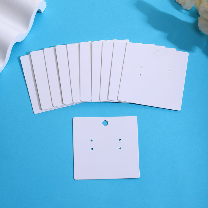 Wholesale Earrings Card Small Ear Stud Blank White Earrings Paper Card  All-match Jewelry Packaging Cardboard