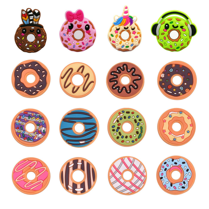 Wholesale 100pcs PVC Cartoon Donut DIY Shoe Buckle JDC-SC-RYY016