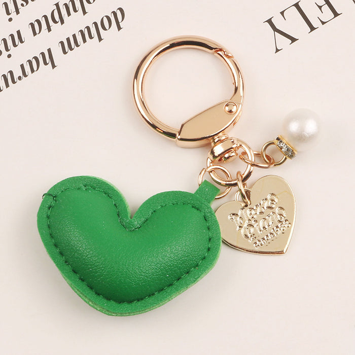 Wholesale Leather Heart Alloy Keychain JDC-KC-QianC003