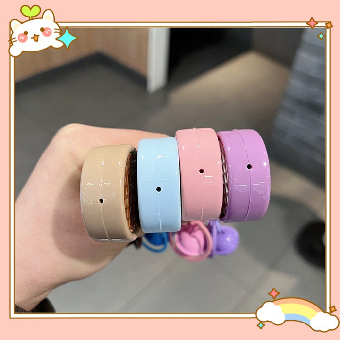 Wholesale Cute PVC cartoon colorful tennis racket keychains with bell