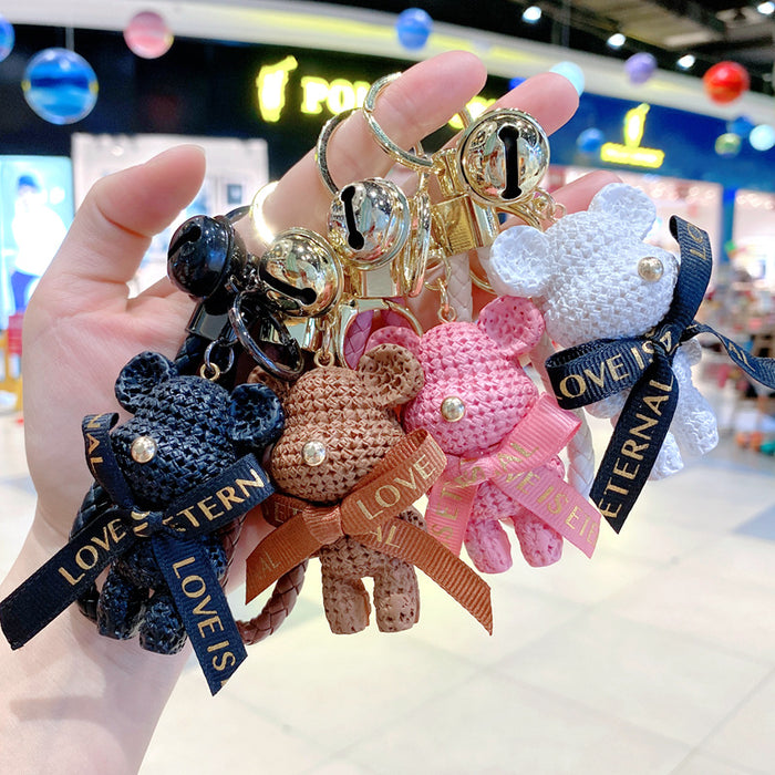 Wholesale Creative Cartoon Resin Bear Keychain Chic Fashion Accessory
