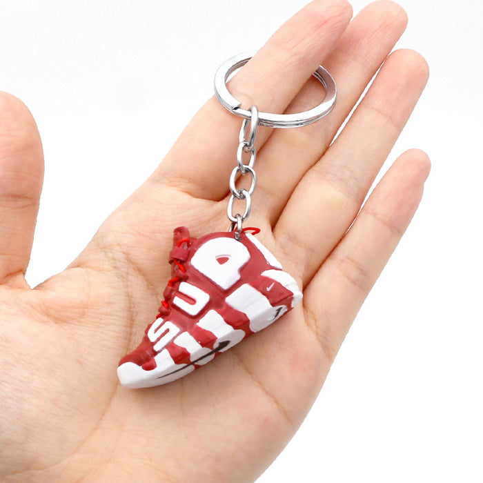 Wholesale PVC Basketball Shoe Model Keychain JDC-KC-QLPing010