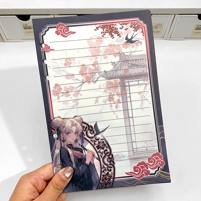 Wholesale 5pcs A5 Card Album with Colorful Inner Pages,  Cartoon Detachable Loose-Leaf Book Replacement Core