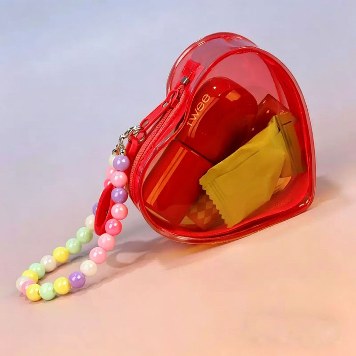 Wholesale Trendy Transparent Pink PVC Coin Purse Candy Style Wedding Favor Decorative Car Key Accessory For Resale