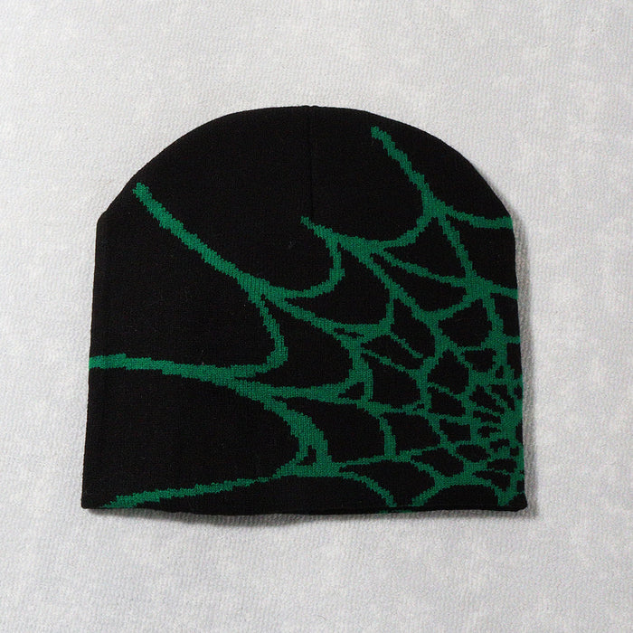 Wholesale Spider Web Pattern Acrylic Knitted Hat JDC-FH-JunL004