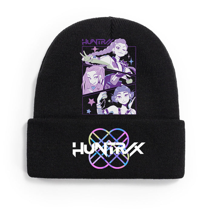 Wholesale Kpop Printed Knit Hat Fleece Hat