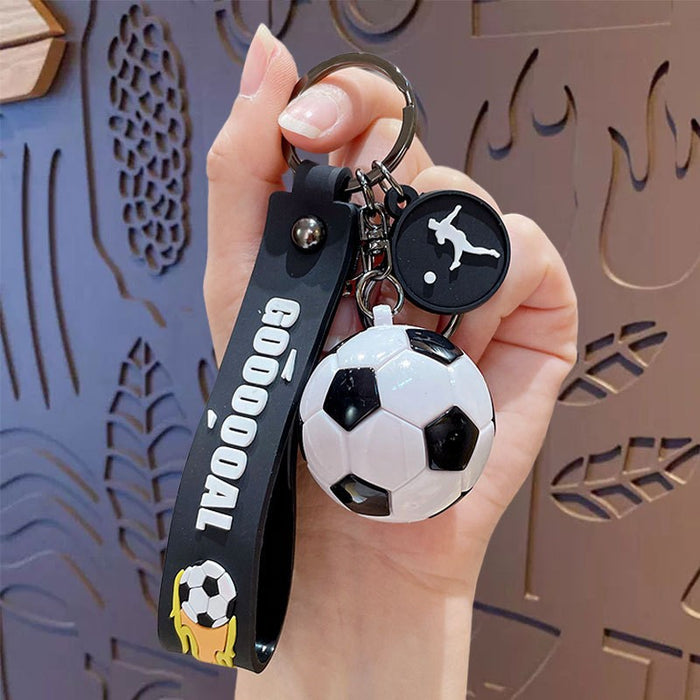 Wholesale Cartoon Football Trophy Keychain ABS Purple Car Key Accessory