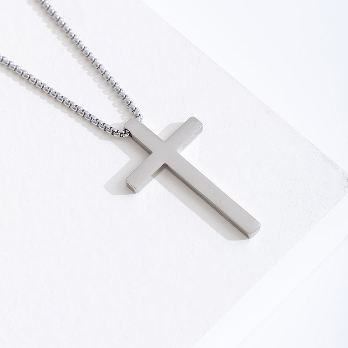 Wholesale Cross necklace pendant, personalized and versatile titanium steel necklace